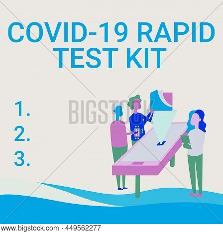 Conceptual Display Rapid Test Kit. Business Idea Emergency Medical Diagnostic Equipment That Deliver