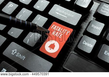 Inspiration Showing Sign Fatality Rate. Word For Calculated Number Of Deaths Over A Specific Range O