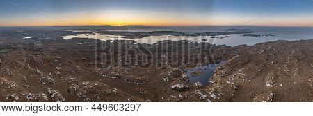 Aerial View Of The Kincasslagh Harbour In County Donegal - Ireland