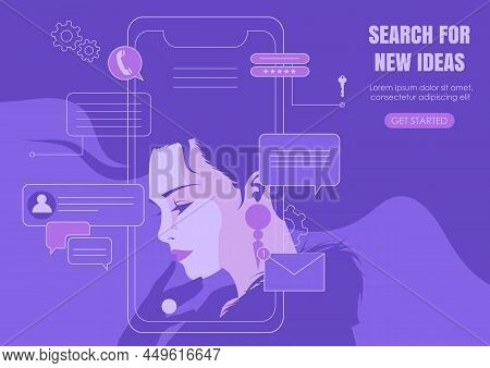 Business Woman Is Considering A New Project.. Concept Of Brainstorming, Project Planning And And Bus