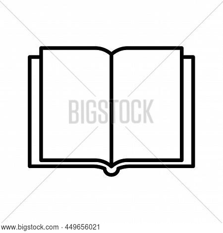 Open Blank Book On Light Background. Design Template Page. Vector Illustration. Stock Image.