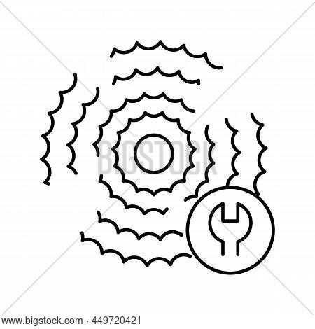 Cassette Cogset Replacement Line Icon Vector. Cassette Cogset Replacement Sign. Isolated Contour Sym