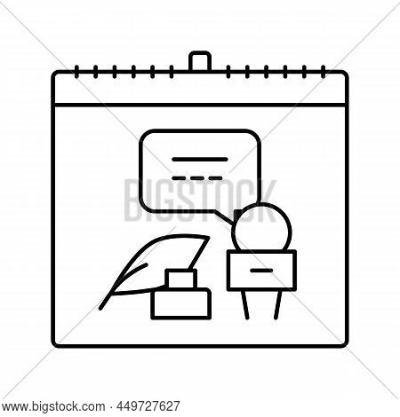 Remembrance Of Slave Trade And Abolition Line Icon Vector. Remembrance Of Slave Trade And Abolition 