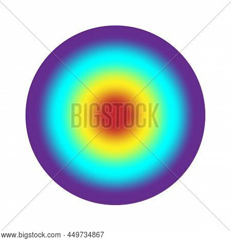 Colorful Circle On Light Background. Rainbow Graphic. Vector Illustration. Stock Image.
