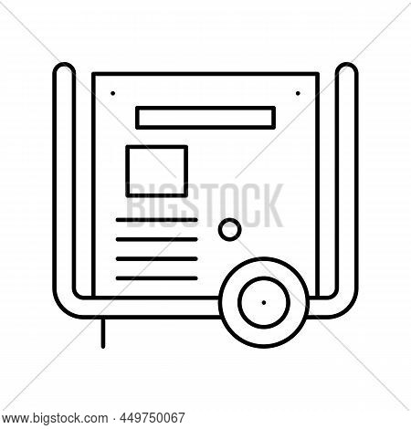 Transformer Electric Equipment Line Icon Vector. Transformer Electric Equipment Sign. Isolated Conto