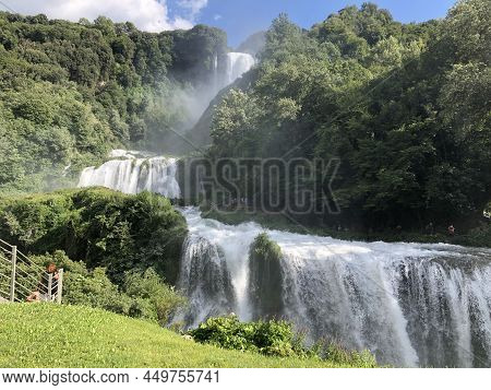 Marmore Waterfall, Italian Waterdall Created By The Ancient Roman
