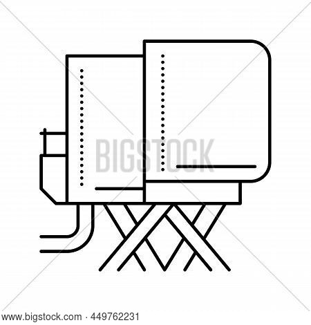 Airplane Simulator Flight School Line Icon Vector. Airplane Simulator Flight School Sign. Isolated C