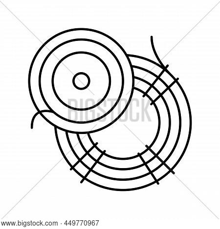 Fly Fishing Line Line Icon Vector. Fly Fishing Line Sign. Isolated Contour Symbol Black Illustration