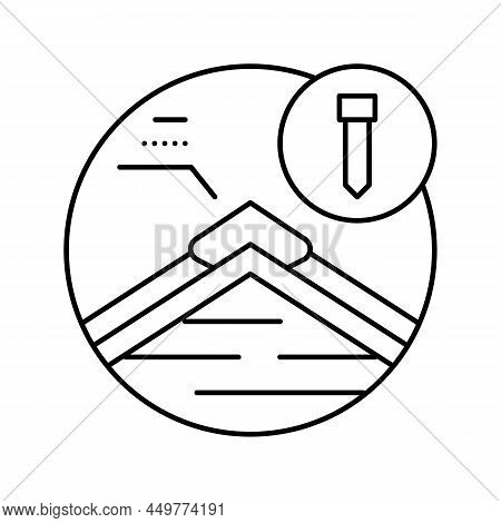 Hip And Ridge Caps Line Icon Vector. Hip And Ridge Caps Sign. Isolated Contour Symbol Black Illustra