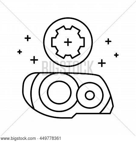 Plastic Headlight Restoration Line Icon Vector. Plastic Headlight Restoration Sign. Isolated Contour