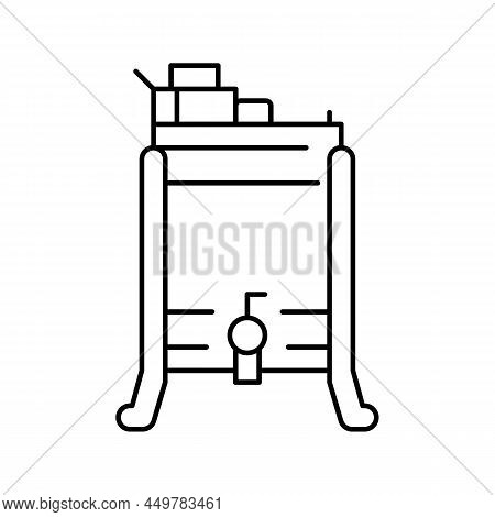 Honey Extractor Beekeeping Line Icon Vector. Honey Extractor Beekeeping Sign. Isolated Contour Symbo