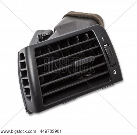 A Close-up View Of A Part Of The Interior Of A Modern Car With A View Of The Ventilation Deflector O