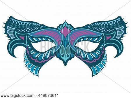 Masks Icon. Carnival Dressing. Costume For Masquerade. Fantasy Orante Face Mask. Brazilian Festival.