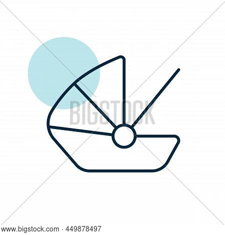 Carrycot Baby Vector Icon. Graph Symbol For Children And Newborn Babies Web Site And Apps Design, Lo