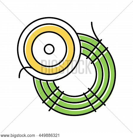 Fly Fishing Line Color Icon Vector. Fly Fishing Line Sign. Isolated Symbol Illustration