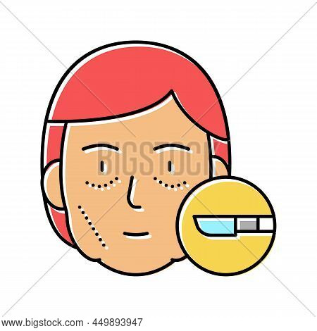 Plastic Surgery Color Icon Vector. Plastic Surgery Sign. Isolated Symbol Illustration