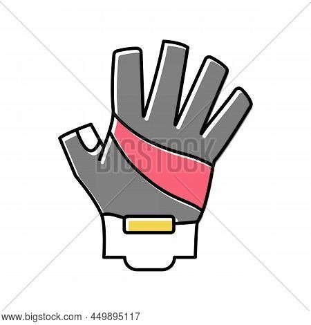 Gloves Cyclist Accessory Color Icon Vector. Gloves Cyclist Accessory Sign. Isolated Symbol Illustrat