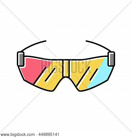 Glasses Cyclist Accessory Color Icon Vector. Glasses Cyclist Accessory Sign. Isolated Symbol Illustr