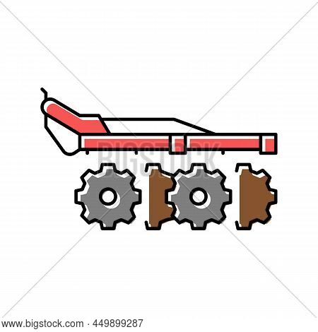 Harrow Farm Equipment Color Icon Vector. Harrow Farm Equipment Sign. Isolated Symbol Illustration