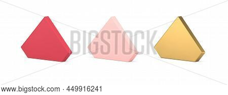 Collection Realistic Pentagonal Angled Geometric Shape Diagonally Placed Stage Podium Vector