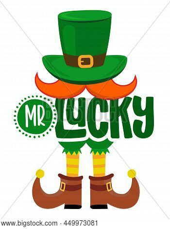 Mister Lucky - Funny St Patrick's Day Design For Posters, Flyers, T-shirts, Cards, Invitations, Stic