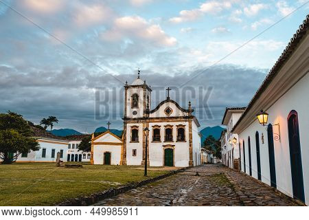 Downtown In The Streets Of The Historic Center Of Paraty Rj Brazil.