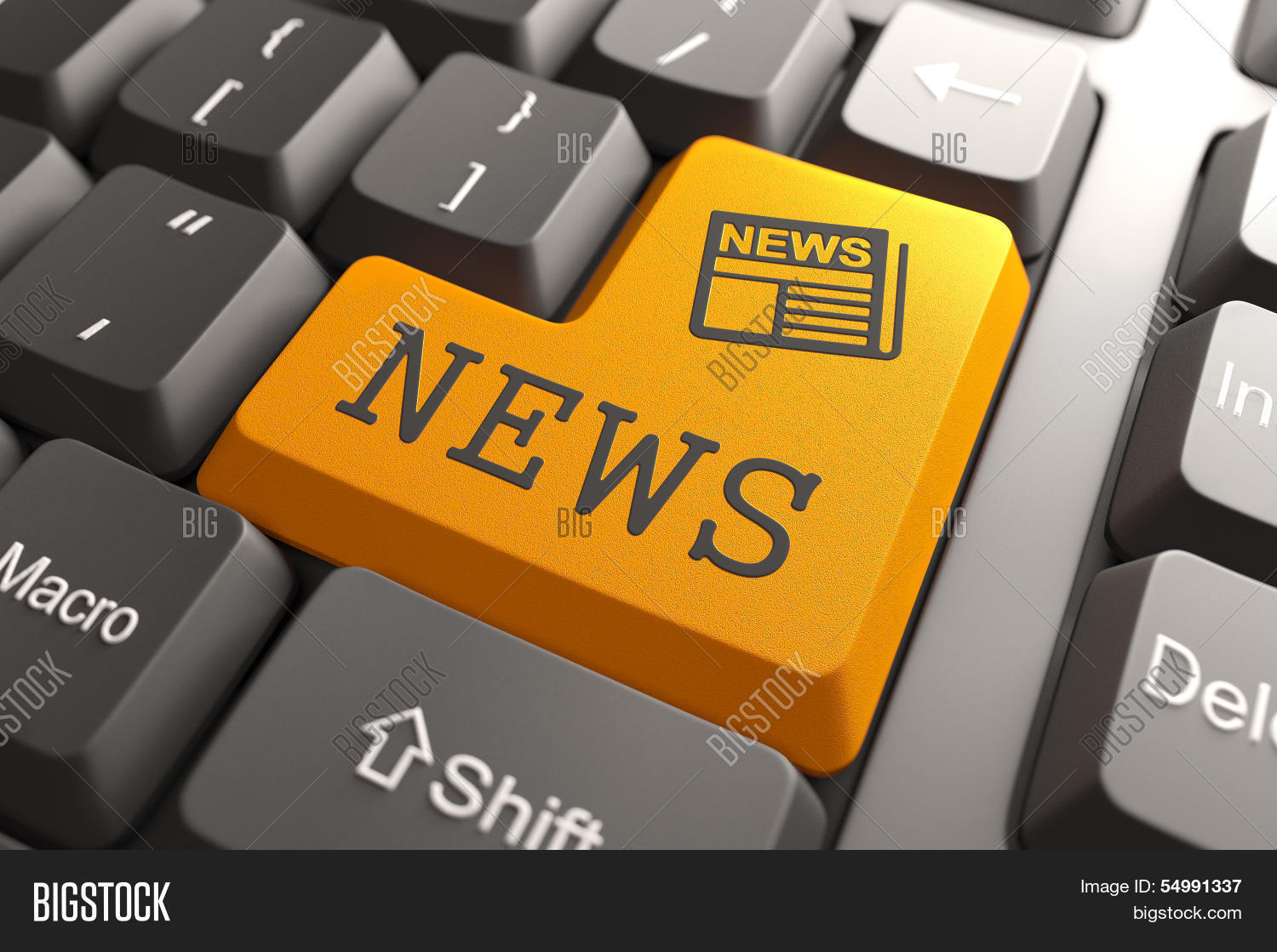 News Concept On Orange Image & Photo (Free Trial) Bigstock