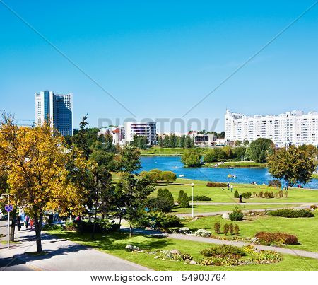 MINSK, BELARUS - SEPTEMBER 08 - Downtown View on September 08, 2013 in Minsk, Belarus