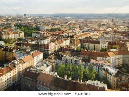 A légi felvétel a Prague City