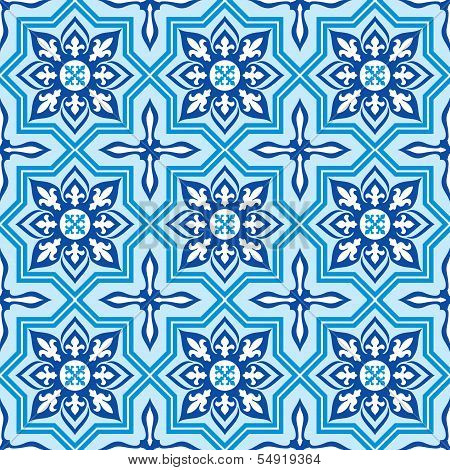 Blue asian ornament
