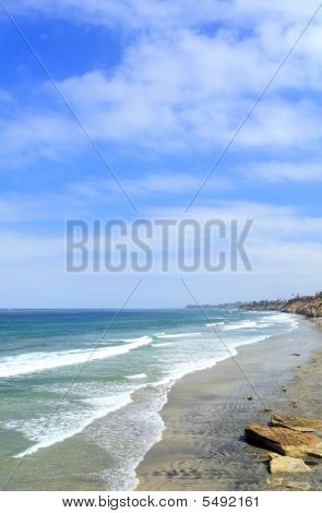 Azure pobřeží Solana Beach, Ca
