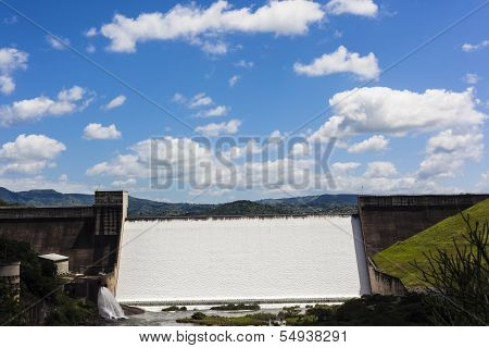 Dam Wall Waters Flowing Valley