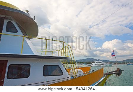 Deck Of Passenger Ship
