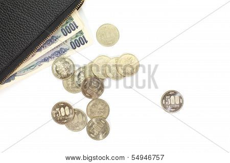 Japanese yen notes. Currency of Japan