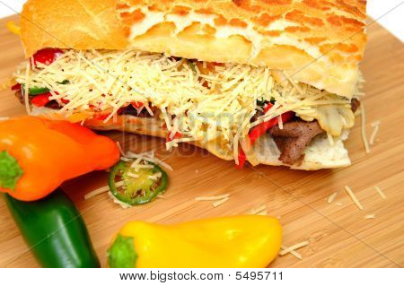 Steak And Sweet Pepper Sandwich