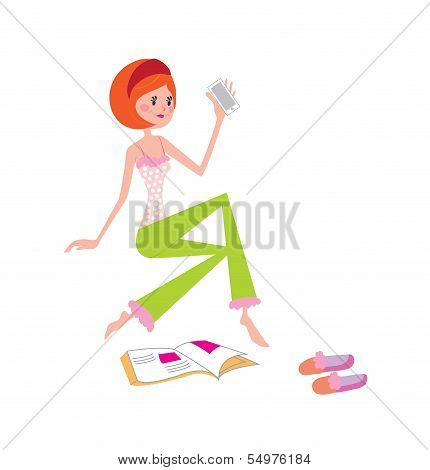 Girl at home