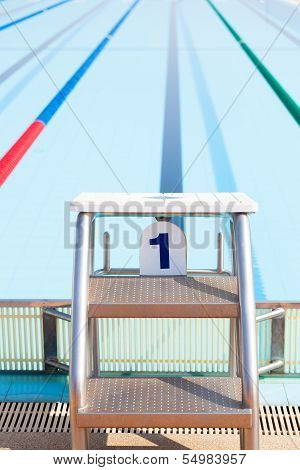 Platform For Start And Lane Of Swimming Pool