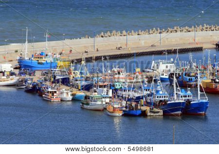 Aerial View At The Marina