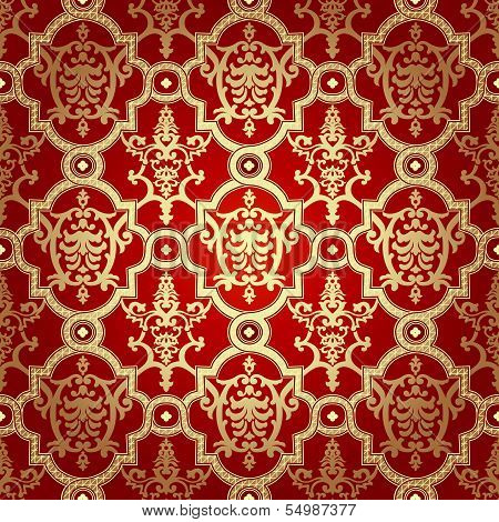Seamless pattern background.Damask wallpaper.