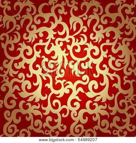 Seamless pattern background.Damask wallpaper.