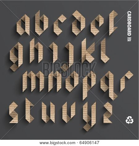 Vector Cardboard Alphabet Set