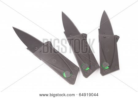 Folding knife isolated on white background