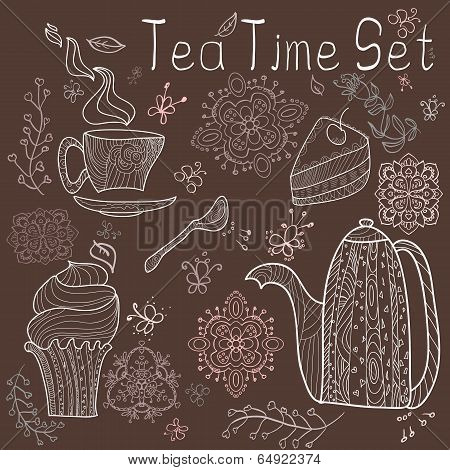 Tea time set card