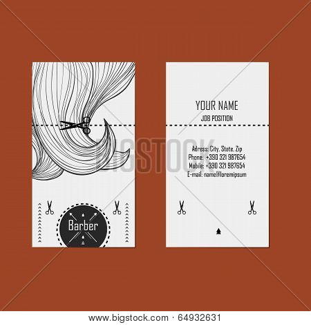 Business Card Hairdresser (barber)