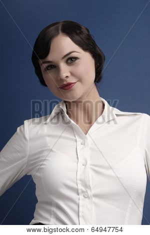 Portrait of an tractive elegant young woman.