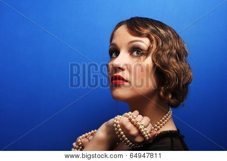 Portrait of an tractive elegant young woman.