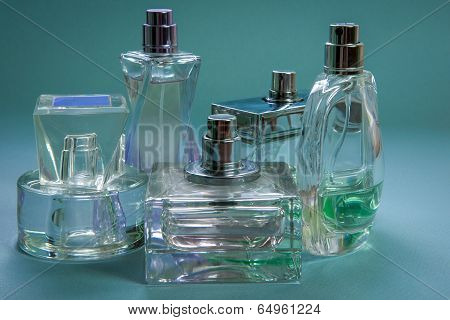 Perfumes In Bottles Of Different Shapes