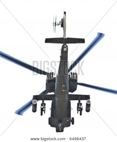 Isolated on white combattimenti tipo elicottero AH-64 Apache