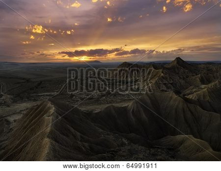 Sunset Over Bardenas