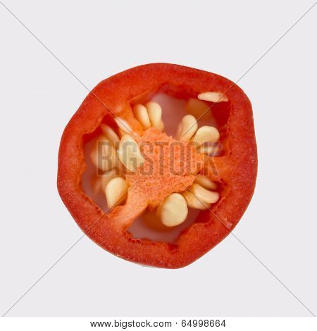 Red Chilli Pepper Cross Section